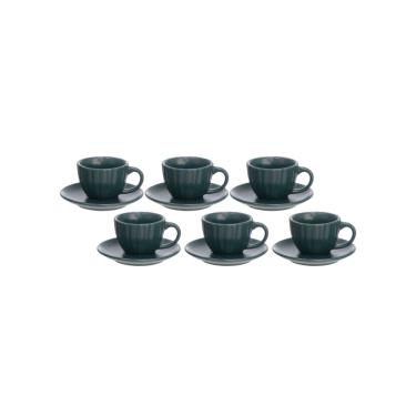 Imagem de Xícara de Café Bella Verde 90ml com 6 Peças - Hauskraft