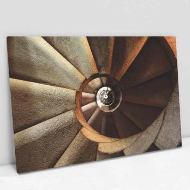 Imagem de Quadro Decorativo Arquitetura Escadas em tela Canvas - TaColado, 80 x 