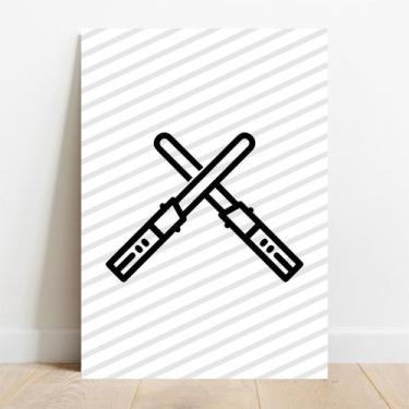 Imagem de Placa Decorativa Star Sabre - TaColado, 30x40cm