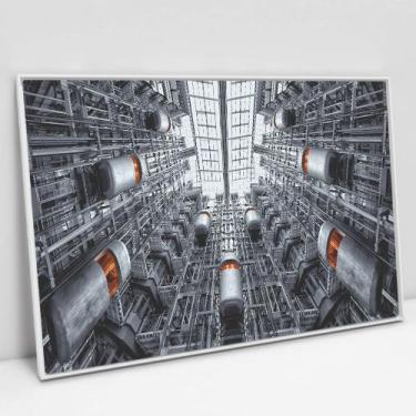 Imagem de Quadro Decorativo Arquitetura Visão dos Elevadores em tela Canvas - Ta