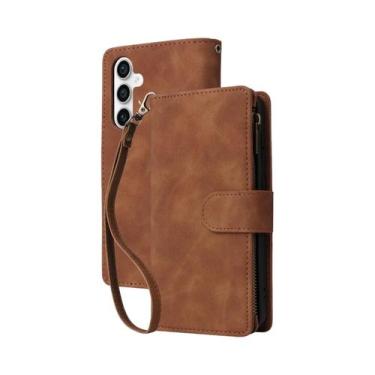 Imagem de Capa Carteira Transversal De Couro Para Samsung Galaxy Série a A56 A36