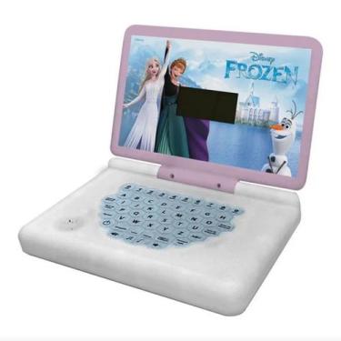 Imagem de Brinquedo Infantil Laptop Minigame Notebook Frozen com Tela Incorporad
