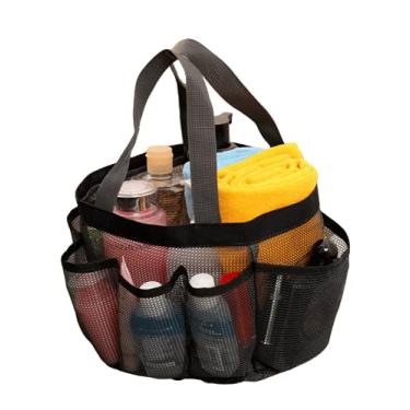 Imagem de Bolsa grande de praia, bolsa de malha portátil, bolsa de transporte leve de grande capacidade, dobrável, para toalha, sapatos, roupas, cosméticos, viagem, piquenique, verão, litoral, essencial