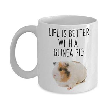 Imagem de SpreadPassion Caneca de café de porquinho-da-índia - xícara de café de 325 ml