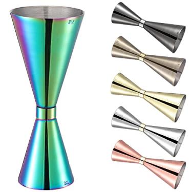 Imagem de Jigger 56.7 g 28.3 g (60ml/30ml), jigger japonês acabado com medidas internas, copo medidor de coquetel para bartending