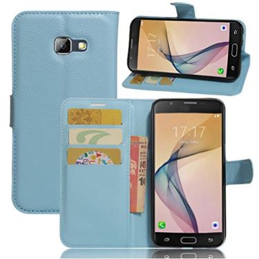 Imagem de Capa carteira para Samsung A5 2016/A510, capa carteira flip de couro PU premium com compartimento para cartão, suporte e fecho magnético [capa interior à prova de choque de TPU] Compatível com Samsung