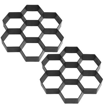 Imagem de 2 Formas Colmeia - Molde Piso Concreto Calçada Jardim Caminho de Pedras - Easy Piso