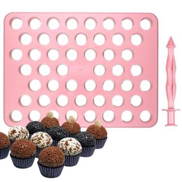 Imagem de Placa Porcionadora 50 Furos 15g Grande Para Brigadeiro Doces - HPB SHO