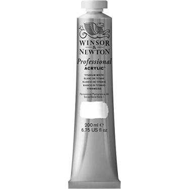 Imagem de Winsor & Newton Tinta acrílica profissional, tubo de 200 ml, branco titânio