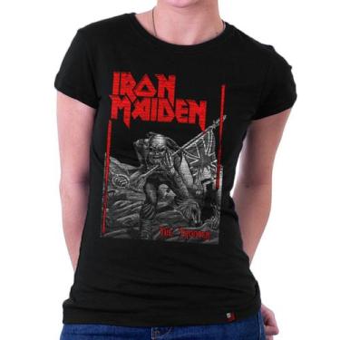 Imagem de Camiseta Babylook Feminina Iron Maiden The Trooper Banda - KING OF GEE
