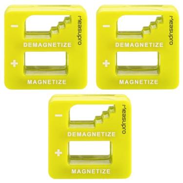 Imagem de MeasuPro Desmagnetizador e magnetizador - amarelo - pacote com 3 - para pontas de chaves de fenda, brocas e ferramentas pequenas, parafusos grandes ou grandes, brocas, soquetes, porcas, parafusos,