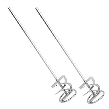 Imagem de IMPRESA - [Pacote com 2] Misturador de tinta para furadeira - Misturador de broca extra longo à prova de ferrugem - Acessório de broca de agitador de tinta - Pá de perfuração de fácil limpeza -