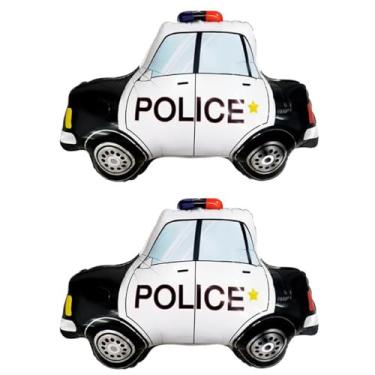 Imagem de Balões de carro de polícia, preto, balões metálicos, presentes para crianças, meninos, balões de aniversário, suprimentos para festa de aposentadoria da polícia, festa de aniversário, decoração de