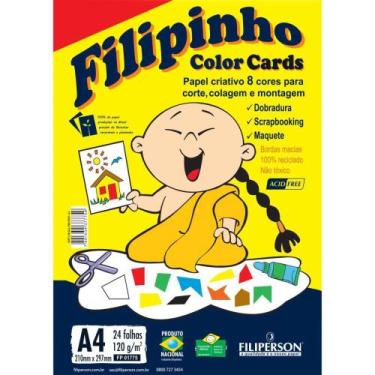 Imagem de Bloco para Educação Artística Filipinho CCARD A4 - 120G, 24 Folhas - F