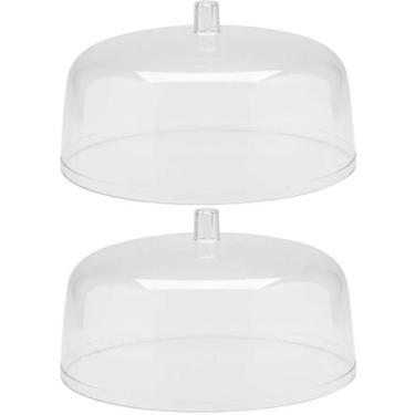 Imagem de Kit 2 Cúpulas para Prato de Bolo 30cm Tampas Boleira Natural Cozinha P
