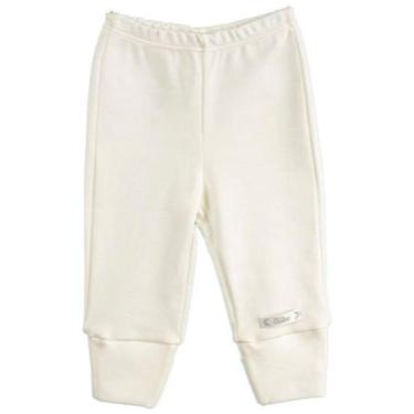 Imagem de Calça Bebê Básica Lisa com Pé Reversível Algodão Egípcio - Bibe, Off, 