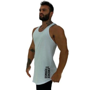Imagem de Regata Longline Estampa Lateral Masculina MXD Conceito Esmaga Que Cres