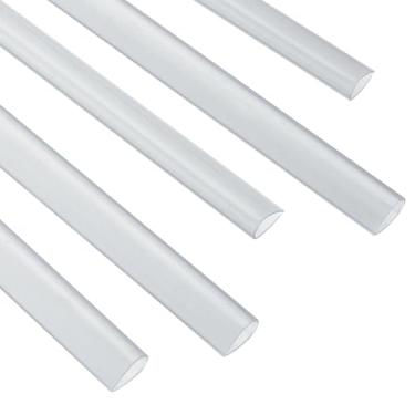 Imagem de PATIKIL 100 peças de barras de encadernação, barras de encadernação de 8 mm, aderência deslizante, capacidade de 50 folhas, tamanho A4, fichário de apresentação em forma de gota para currículo de capa