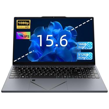 Imagem de OMSERVB Laptop de 15,6 polegadas, processador quad-core AMD Ryzen 5 3500U (até 3,7 GHz), RAM DDR4 de 16 GB, SSD de 512 G, notebook portátil com touchpad ajustável e interruptor de webcam de