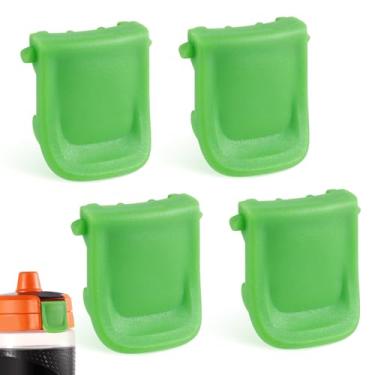 Imagem de PEUTIER Clipe de 4 peças para garrafa Gatorade Gx, clipe de tampa de garrafa de água, clipe de substituição para tampa, prendedor de tampa de garrafa compatível com acessórios Gatorade GX (verde)