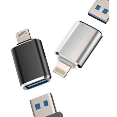 Imagem de Adaptador OTG iPhone - 2 Unidades - USB-A Fêmea para Lightning Macho