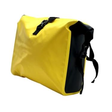 Imagem de simhoa Panier de bicicleta à prova d'água, bolsa de armazenamento de banco traseiro, bolsa traseira de bicicletas para viajar, viajar de carga de ciclismo, Amarelo