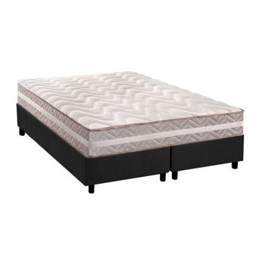 Imagem de Cama Box King: Colchão Ortopédico Paropas D33/AG65 Confort + Base crc Suede Gray(193x203)