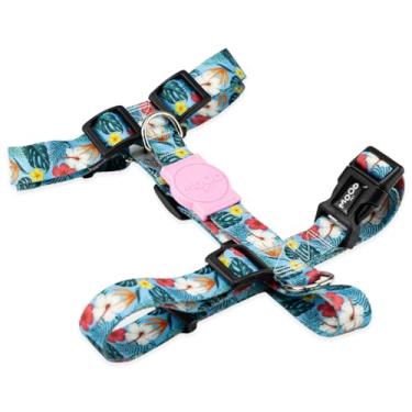 Imagem de Mood Pet Coleira Peitoral Para Cachorro Cães Modelo H Tradicional Tamanho Porte Grande Médio Pequeno (Sunny Rose, P)