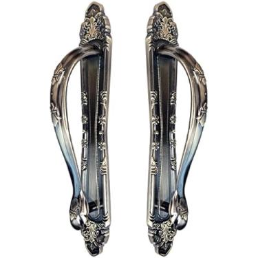 Imagem de Puxador Duplo Magnus 300mm Porta Pivotante Correr Madeira Vidro Colonial Clássico Rústico Maxima Metais (Bronze Antigo)