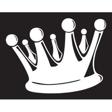 Imagem de Adesivo Decorativo Coroa King Carro moto Capacete Parede Notebook (BRANCO, 20x26,7cm)