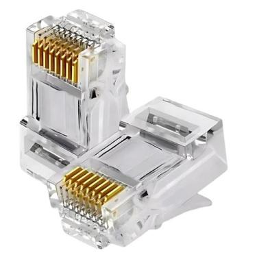 Imagem de Conector Rj45, Ez Cat5E/Cat6E, Exbom 8P8C, C/1000 Unid.