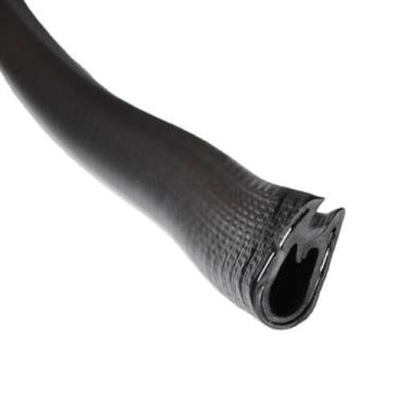 Imagem de Borracha Couro de Cobra para Acabamento 7X14 mm preta 50 m