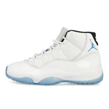 Imagem de Nike Tênis masculino retrô Air Jordan 11, Branco, legenda, azul, preto, 41