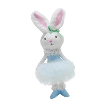 Imagem de oshhni Boneca de pelúcia macia, de pelúcia, decoração para meninas, crianças, presente, orelha longa, de páscoa, brinquedo de pelúcia, Sapatos Azuis