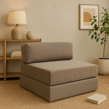 Imagem de Poltrona Quadrada 88x88 Com Espuma De Alta Performance Vai Na Caixa Ideal Para Sala