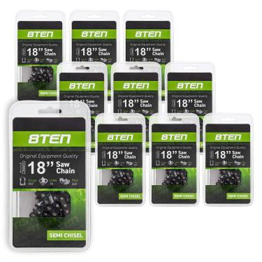 Imagem de 8TEN Corrente de motosserra para Stihl 260 261 270 280 290 360 361 380 22BPX074G 18" .063 .325 74 elos de acionamento pacote com 10