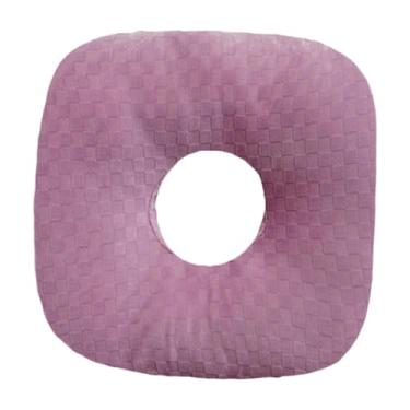 Imagem de Baoblaze Travesseiro para piercing de orelha, protetor auricular, lavável, confortável para quem dorme de lado, ergonômico, de algodão, em formato de O, para, Rosa