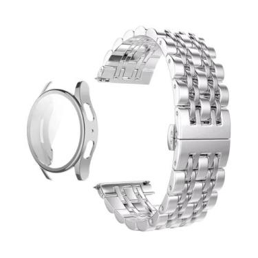Imagem de Pulseira De Aço Inoxidável Para Samsung Galaxy Watch 40 44mm Com Prote