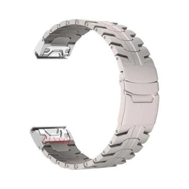 Imagem de Pulseira De Relógio De Aço Inoxidável De 26mm Para Garmin Fenix 7X pro