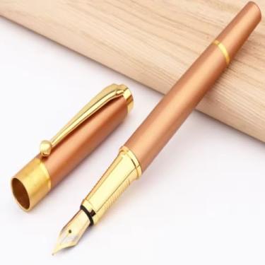 Imagem de CANETA TINTEIRO PENA ROSE GOLD PREMIUM 0,5MM PRESENTE LUXO COM CAIXA