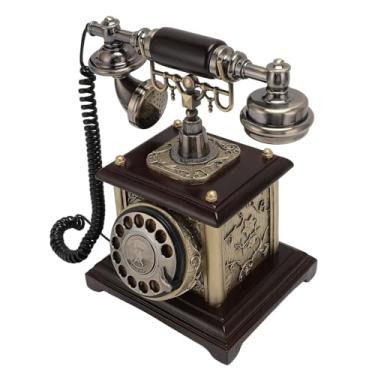 Imagem de Luocute Telefone Vintage, Telefone Fixo Antigo retrô Com Discagem Rotativa, Com Toque Mecânico e Tecla de Rediscagem, para Casa, Escritório, Hotel ou Galeria de arte.