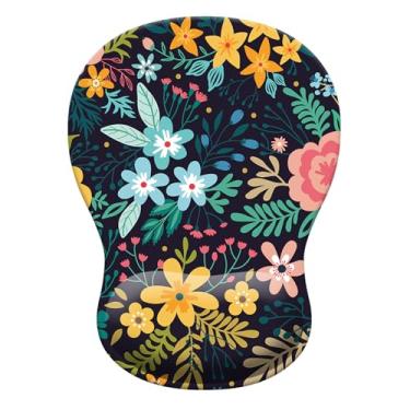 Imagem de Mouse pad de gel com descanso de pulso, mouse ergonômico côncavo com base de poliuretano antiderrapante e superfície lisa tapete de acessórios de mesa confortáveis para escritório, jogos em casa e