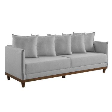 Imagem de Sofá 4 Lugares Living M-169 Veludo Martins Cinza