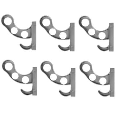 Imagem de Kit 06 Suporte Pendurar Capacete Acessório Chave Parede Fixo - Suporte Organizador para Jaqueta, Luvas, Mochila e Acessórios - Fixação Forte - Prático e Econômico(Cinza)