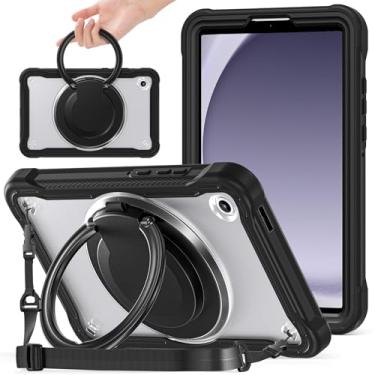 Imagem de Miimall Capa para Galaxy Tab A11 2025 de 8,7 polegadas com suporte giratório 360, alça de ombro Bulit, capa resistente à prova de choque para crianças com suporte de caneta para tablet Samsung Galaxy