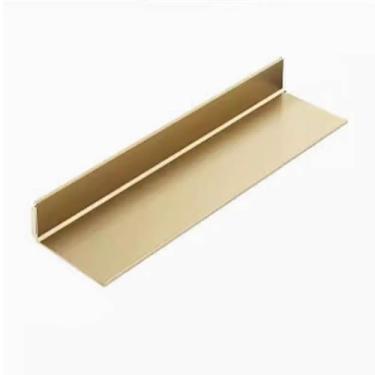 Imagem de Prateleiras emissoras de luz, prateleira de liga de alumínio montada na parede LED divisória em forma de L estante emissora de luz divisória de parede de sala de estar simples (preto, 150 x 23 x 7,5