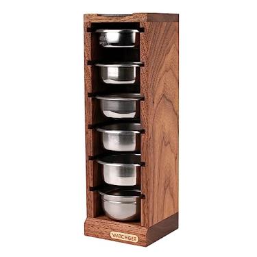 Imagem de watchget Suporte para Cesto de Filtro de Café Expresso-Suporte de Porta-Filtro de Madeira para Cestos de Café de 58 Mm, Porta-Filtros E Telas de Disco, Perfeito para Acessórios de Máquina de Café Expr