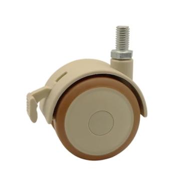Imagem de Substituição de rodas giratórias roscadas - 4 peças de rodízios de móveis M6 com freios - resistente, mobilidade suave, perfeita para escritório, casa ou uso industrial