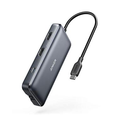 Imagem de Anker Hub USB-C 553, 8 em 1 USB C Dock, adaptador duplo 4K HDMI USB C para USB, Hub USB Ethernet de 1 Gbps, entrega de energia de 100 W, leitor de cartão SD para MacBook Pro, XPS e mais