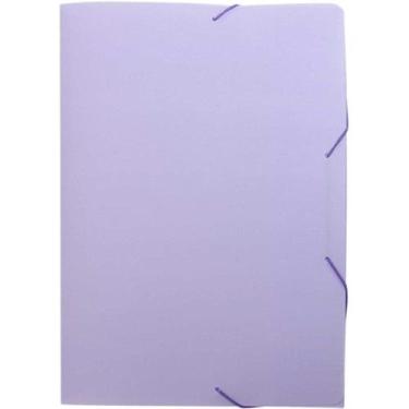Imagem de Pasta Aba Elástica Plástica Oficio Serena Lilás Pastel 10un - Dello